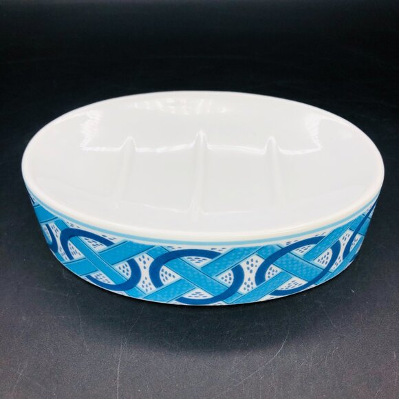 Vintage Japan Porcelain Bathroom Accessory SET - Toothbrush Holder - Soap Dish - Picture 7 of 10